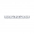 Bezel Set Diamond Wedding Band in 14K White Gold