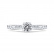 Diamond Solitaire Plus Engagement Ring in 14K White Gold
