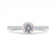 Diamond Halo Engagement Ring in 14K Two Tone Gold