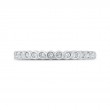 Bezel Set Diamond Wedding Band in 14K White Gold