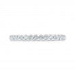 Bezel Set Diamond Wedding Band in 14K White Gold