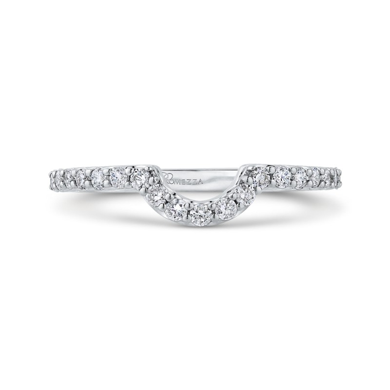 Round Diamond Wedding Band in 14K White Gold