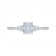 Emerald Cut Diamond Engagement Ring In 14K White Gold