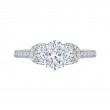 Oval Cut Diamond Three-Stone Engagement Ring in 14K White Gold