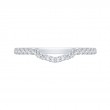 Round Diamond Wedding band in 14K White Gold