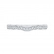 Round Diamond Half-Eternity Wedding Band in 14K White Gold