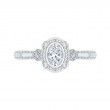 Oval Cut Diamond Engagement Ring in 14K White Gold