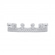 Round Diamond Half-Eternity Wedding Band in 14K White Gold