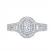 Oval Cut Diamond Double Halo Engagement Ring in 14K White Gold