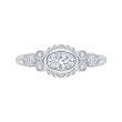 Oval Cut Diamond Engagement Ring in 14K White Gold