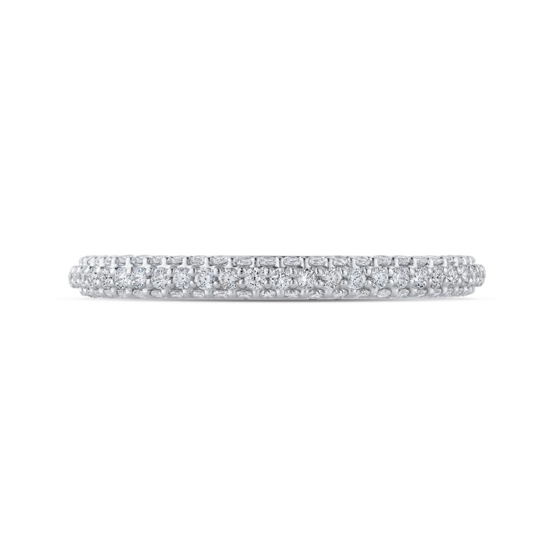 Round Diamond Wedding Band in 14K White Gold