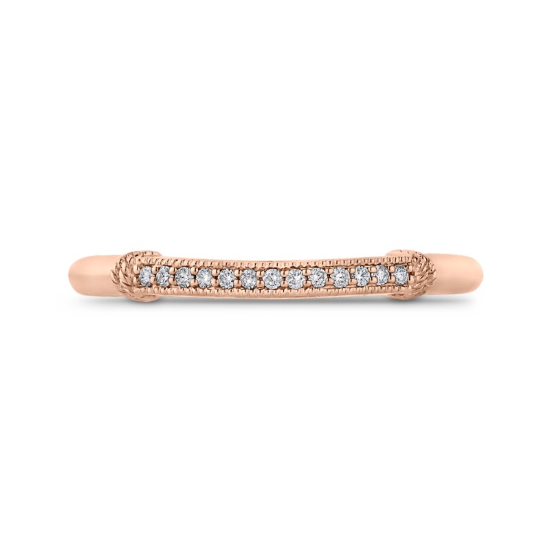 Round Diamond Wedding Band in 14K Rose Gold
