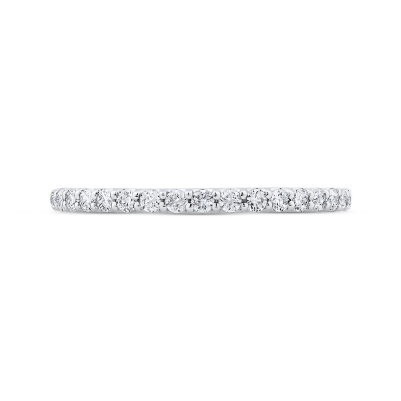 Round Diamond Wedding Band in 14K White Gold