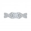 Split Shank Princess Cut Diamond Engagement Ring in 14K White Gold