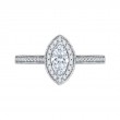 Marquise Cut Diamond Halo Engagement Ring in 14K White Gold