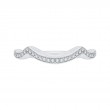 Round Diamond Half-Eternity Wedding Band in 14K White Gold