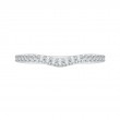 Round Diamond Half-Eternity Wedding Band in 14K White Gold