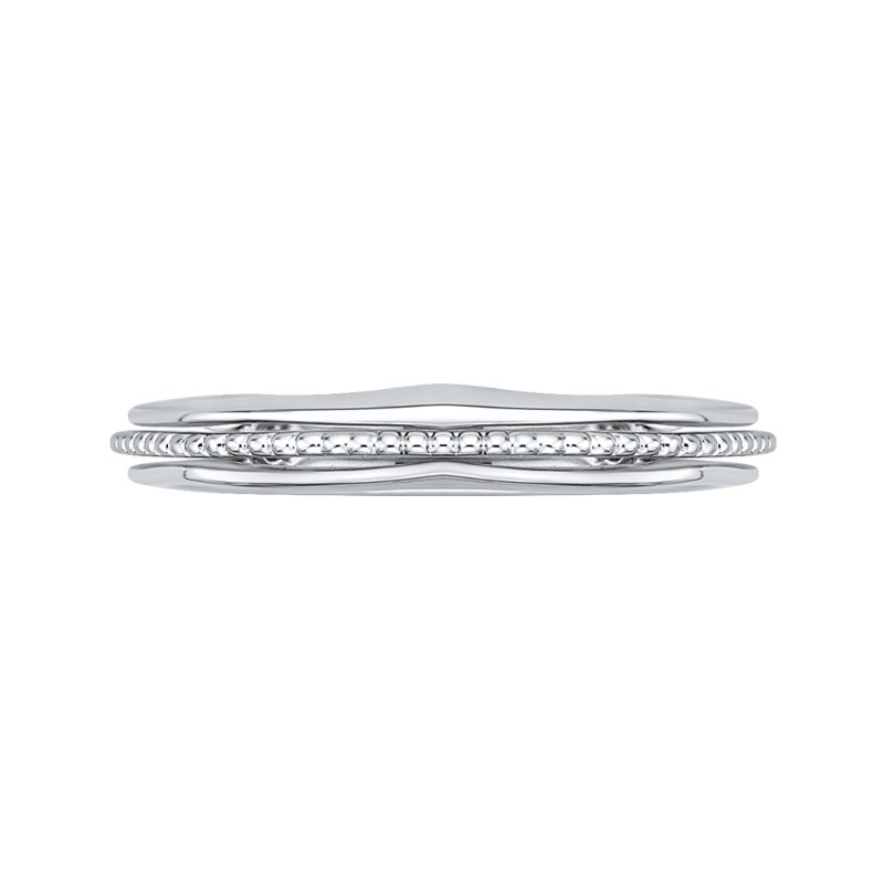 Plain Wedding Band in 14K White Gold