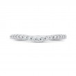 Round Diamond Half-Eternity Wedding Band in 14K White Gold