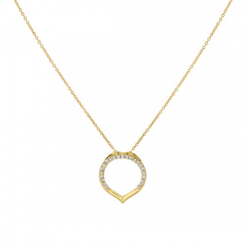 14K Yellow Gold Open Legact Shell Pendant