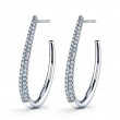 Unique Pave Diamond Hoop Earrings