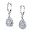 Pear Shaped Diamond Drop Earrings