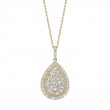 Pear Shaped Diamond Pendant in Yellow Gold