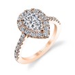 Pear Shaped Classic Halo Engagement Ring - Jacalyn