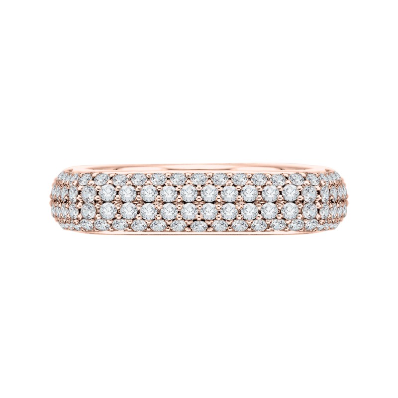 Round Diamond Fashion Band in 18K Rose Gold