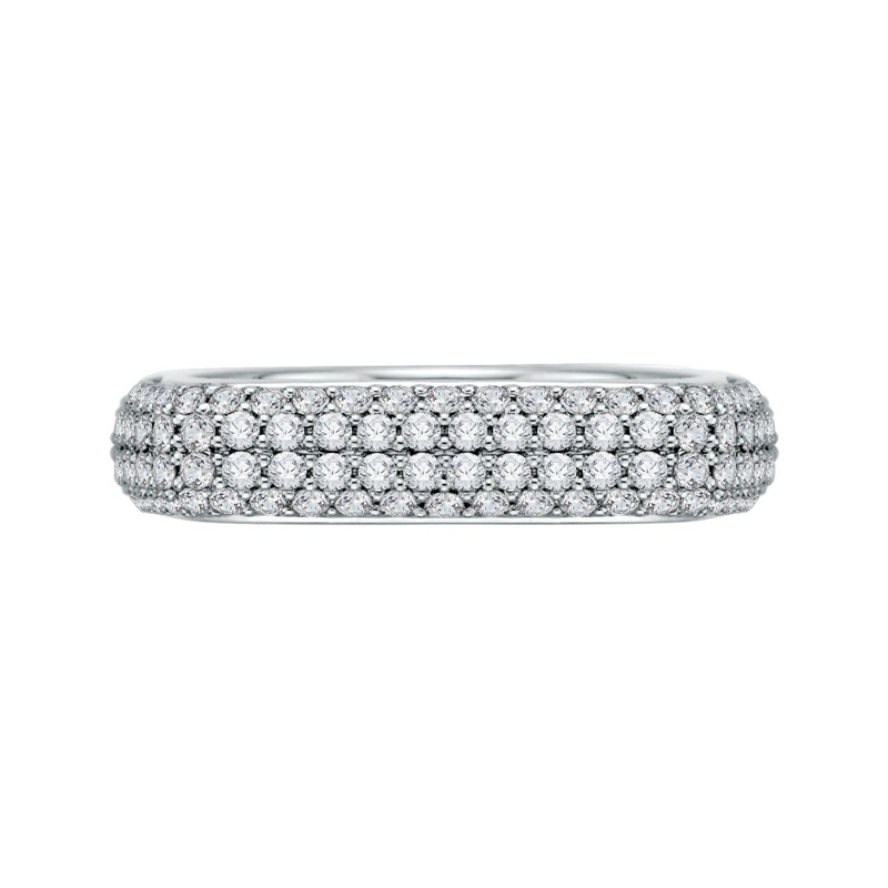 Round Diamond Fashion Band in 18K White Gold