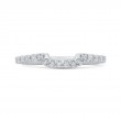 Round Diamond Wedding Band in 18K White Gold