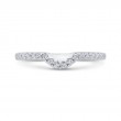 Round Diamond Wedding Band in 18K White Gold