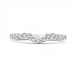 Round Diamond Wedding Band in 18K White Gold