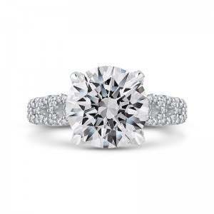 Diamond Engagement Ring in 18K White Gold (Semi-Mount)