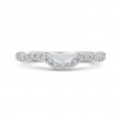 Round Diamond Wedding Band in 18K White Gold
