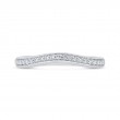 Diamond Counter Wedding Band in 18K White Gold