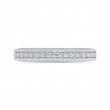 Euro Shank Diamond Wedding Band in 18K White Gold