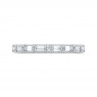 Baguette Cut & Diamond Wedding Band in 18K White Gold