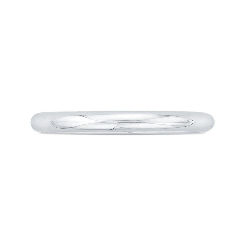 Plain Wedding Band in 18K White Gold