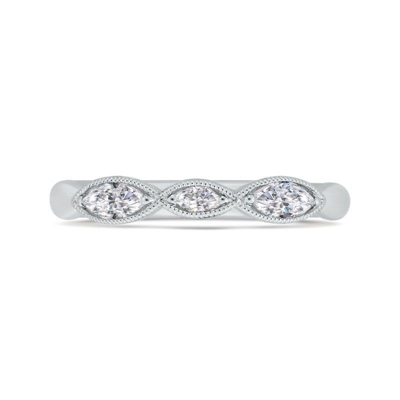Diamond Wedding Band in 18K White Gold