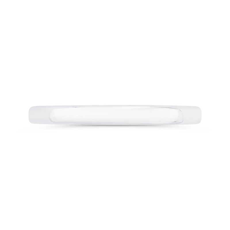 Plain Wedding Band in 14K White Gold