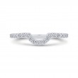Round Diamond Wedding Band in 18K White Gold