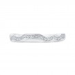 1/2 Run Round Diamond Wedding Band in 14K White Gold