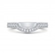 Round Diamond Wedding Band in 18K White Gold