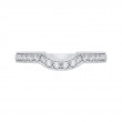 Round Diamond Wedding Band in 18K White Gold