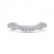 Round Diamond Wedding Band in 18K White Gold