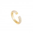 Gold Pav?Adjustable Ring