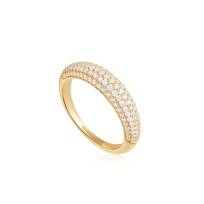 Gold Pav?Dome Ring