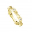14kt Yellow Gold Bamboo Style Stackable Diamond Band