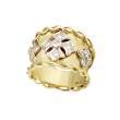 14kt Yellow Gold Maltese Cross Diamond Ring